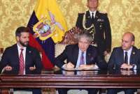 El presidente Guillermo Lasso firmó el segundo decreto de ley económico urgente.